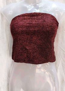 Sparkly Burgundy Tube Top