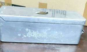 METAL JEWELLERY BOX WITH VELVET LINING INSIDE