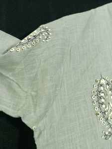 Pastel Green Printed Kurti ( Women's )