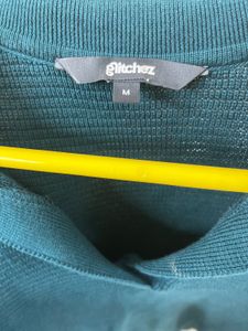 Glitzchez Teal Knit Top
