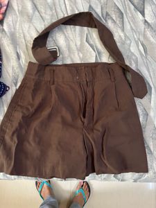 Brown Mini Skirt/Skort