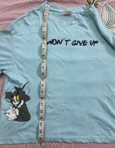 Light Blue Tom &amp; Jerry Graphic T-Shirt
