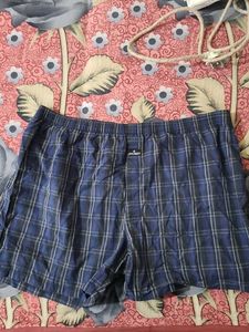 Jockey Blue Plaid Boxers(Elastic need replacement)