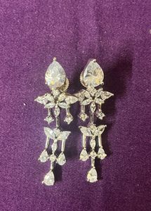 Elegant Drop Earrings with American diamonds