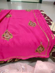 Beautiful Pink Embroidered Saree
