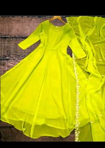 Stunning Neon Yellow Gown