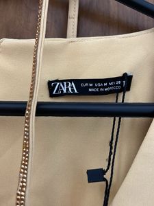 Zara Butter Yellow  Mini Dress with Embellishment