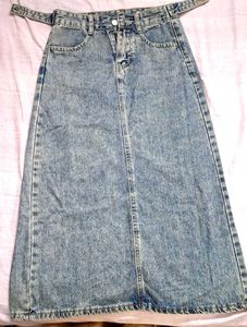 Denim Maxi Skirt
