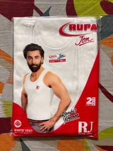 Rupa Jon White Vest 2 Pack