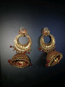 Premium Gold Plated Choker Necklace &amp; jhumka