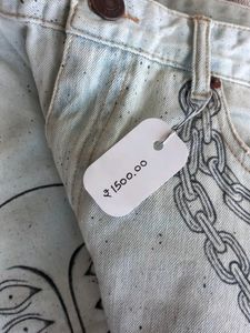 Hand Painted Distressed Jeans
