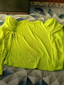 Neon Puff Sleeve Top