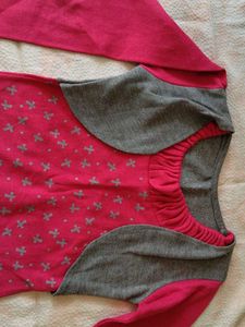 Cute Pink &amp; Grey Toddler Dress