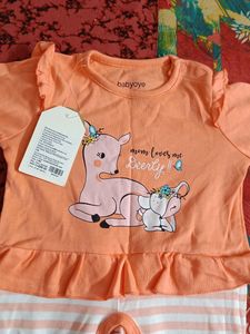 Babyoye Girls Romper Coral