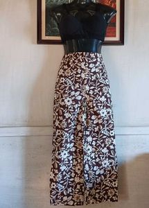 Floral Print Wide Leg Pants