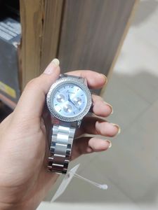 Sonata Blue Dial Analog Watch With Metal Strap