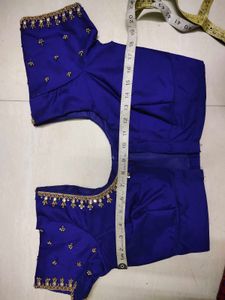 offer💙Royal Blue Aari Maggam Blouse