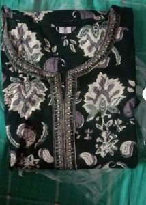 Black Printed Kurta