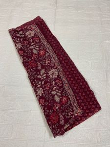 Maroon Floral Kurta Set