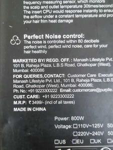 Purple Glitz Professional Hair Dryer