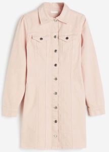 Light Pink Denim Shirt Dress