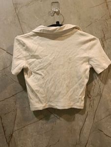 Bonkers corner Polo Crop Top (size-M)