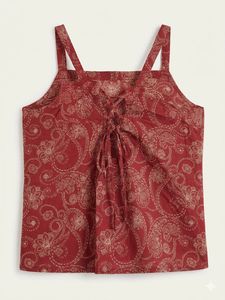 Maroon Paisley Cami Top