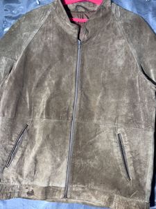 St Mitchell Men's Suede Bomber Jacket