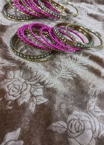 Bangles - Pink &amp; Gold