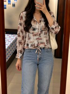 Bohemian Print Button-Up Blouse