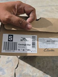 Clarks Collection Black Wedge Sandals