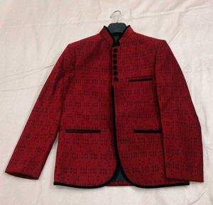 Stylish Red Bandhgala Jacket