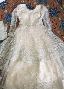 cream ethnic dress for wedding season