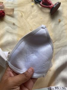 White And Black 0 Size Bra