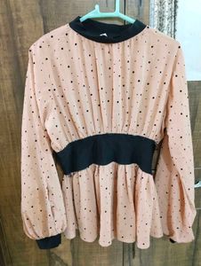 Chic Polka Dot Ruffled Top