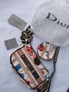 Christian Dior Floral Crossbody Bag Set