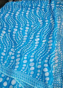 Beautiful Blue &amp; White saree