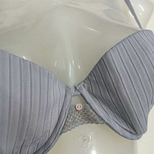 Classic Grey 🪔Striped Bra