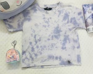 Mauve colour pleasing Tie-Dye Crop Top in Size S