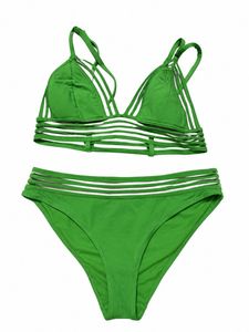 Strappy Green Bikini Set