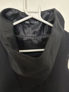 ZARA Sleek Black Sleeveless Tunic dress