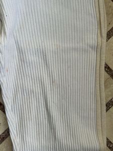 Ribbed Wide Leg Pants pure cotton
