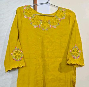 Fancy Yellow Kurta Set 💛
