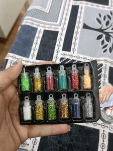 Nail Art Glitter &amp; Decals Set