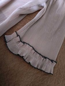 Sheer Off-Shoulder Ruffle Top
