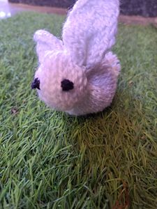 Bunny Soft Toy. White Rabbit Soft Toy. Plush Toy. Handmade Knitted