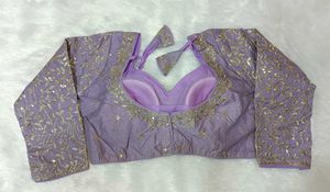 Embroidered Lilac Blouse