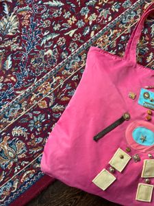 Prada Pink Nylon Tote Bag