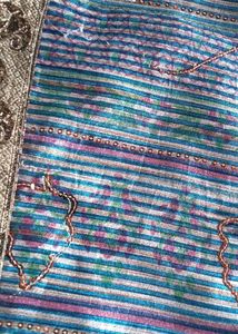 Beautiful Ethnic Saree with Gold Border