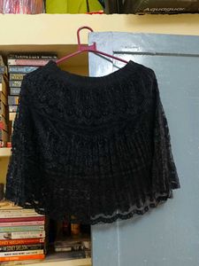 Black Lace Mini Skirt